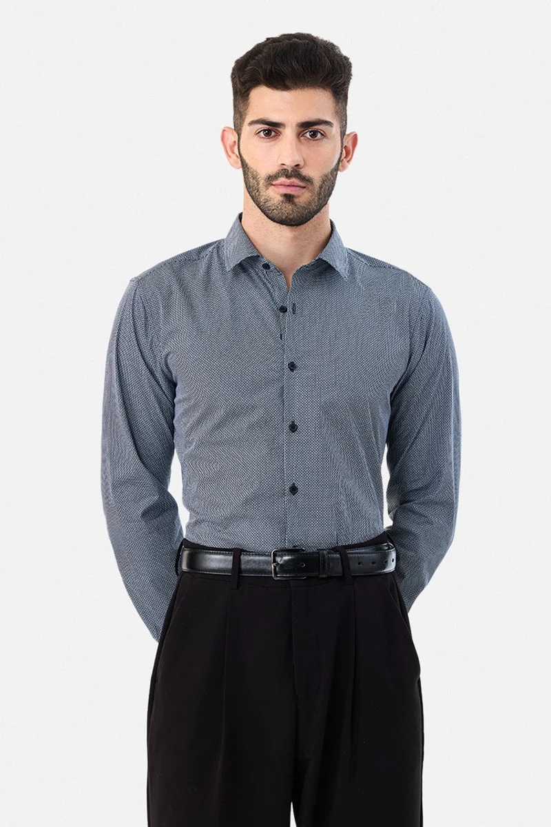 SNITCH Slim Fit Micro Check Shirt
